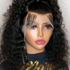 Curly Black Lace Front Wig